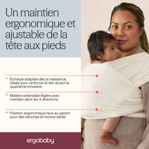 Echarpe aura tissu tricoté Ergobaby