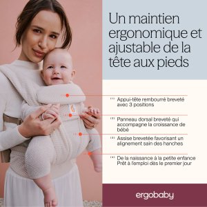 Porte bébé omni deluxe onyx black mesh Ergobaby