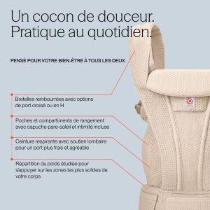 Porte bébé omni deluxe natural beige mesh Ergobaby