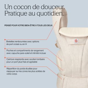 Porte bébé omni deluxe natural linen Ergobaby