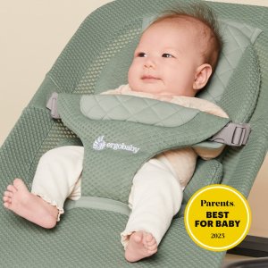 Transat bébé evolve en tissu mesh vert sauge Ergobaby