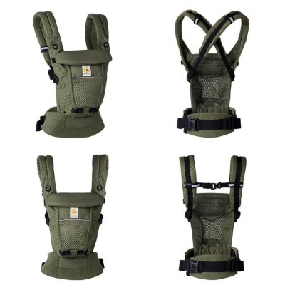 Porte-bébé adapt mesh softflex - vert olive