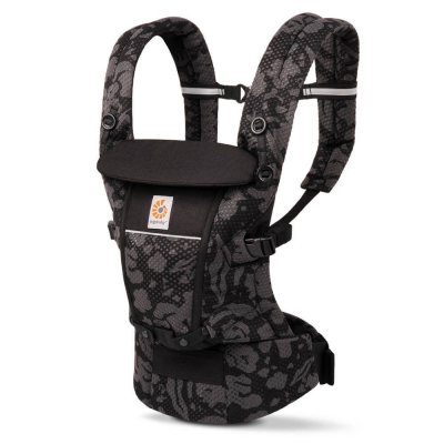 Porte-bébé adapt mesh softflex - fleurs noires