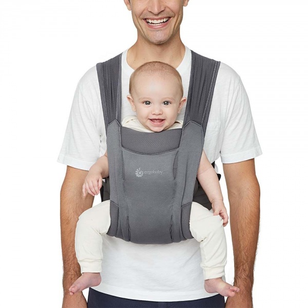 Porte bébé embrace soft air mesh - noir délavé Ergobaby