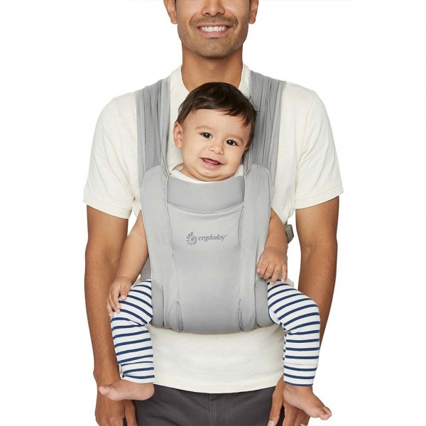 Porte bébé embrace soft air mesh - gris clair Ergobaby