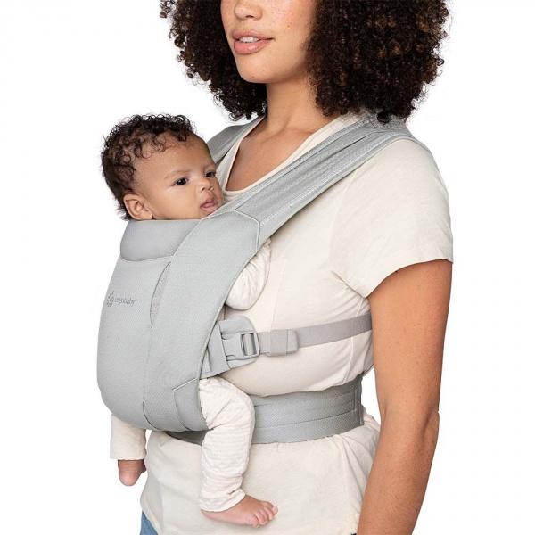 Porte bébé embrace soft air mesh - gris clair Ergobaby