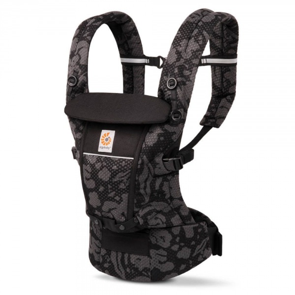 Porte-bébé adapt mesh softflex - fleurs noires Ergobaby