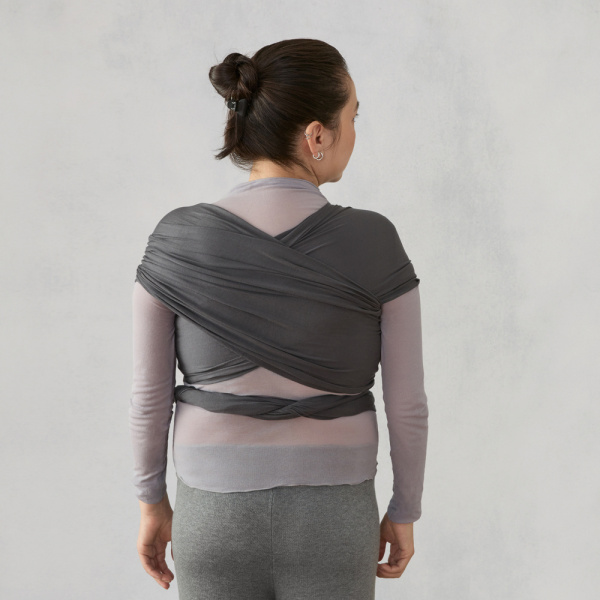 Écharpe de portage aura en tissu tricoté noir clair Ergobaby