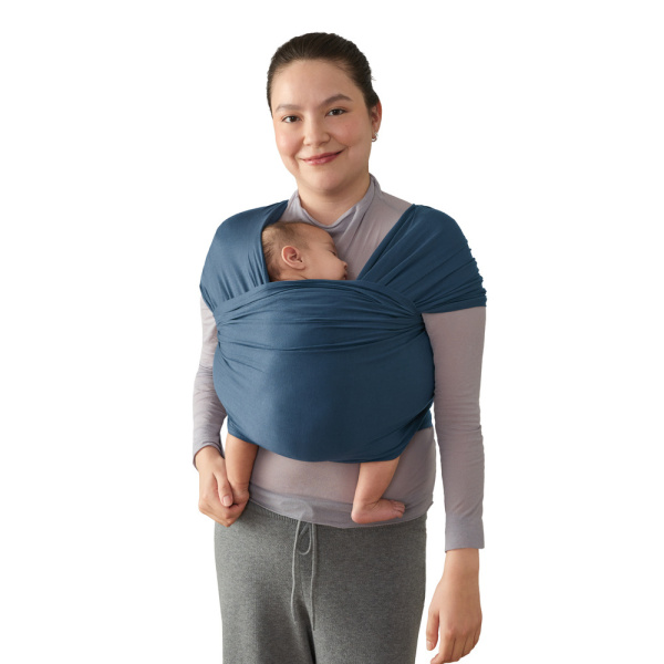 Écharpe de portage aura en tissu tricoté noir clair Ergobaby