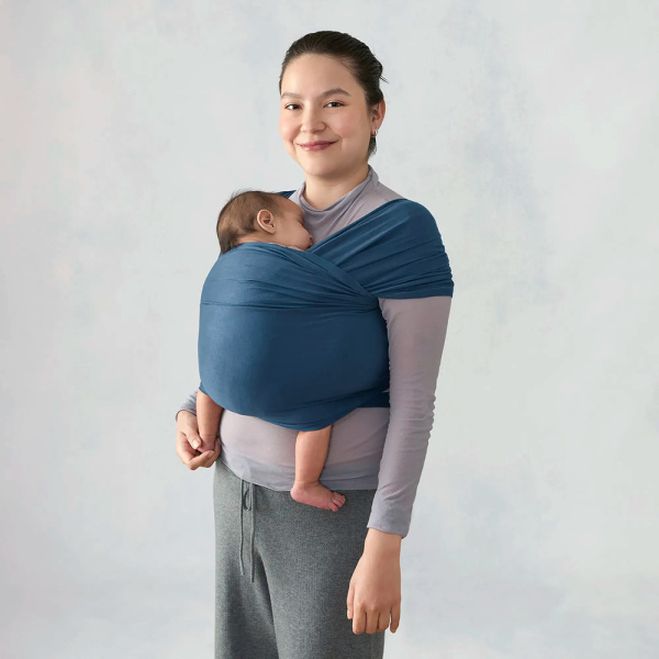 Écharpe de portage aura en tissu tricoté noir clair Ergobaby