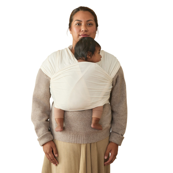 Écharpe de portage aura en tissu tricoté noir clair Ergobaby