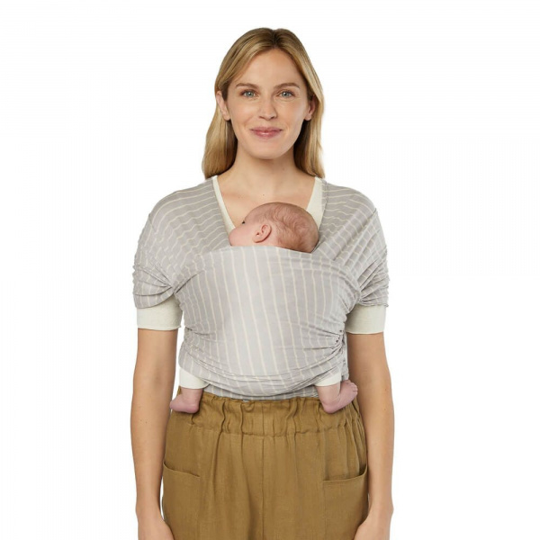 Écharpe de portage aura en tissu tricoté noir clair Ergobaby