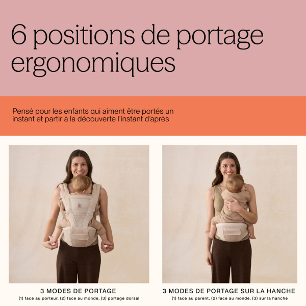 Porte bébé alta hip seat camel brown Ergobaby