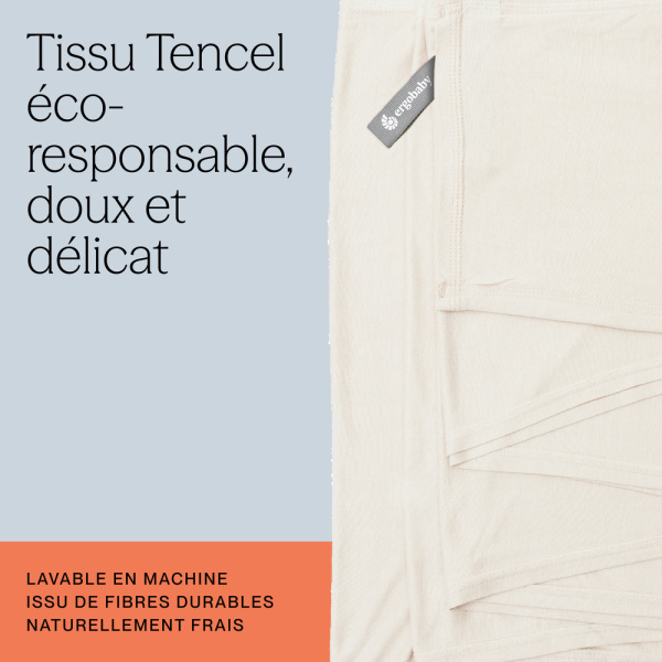Écharpe de portage aura en tissu tricoté camel Ergobaby