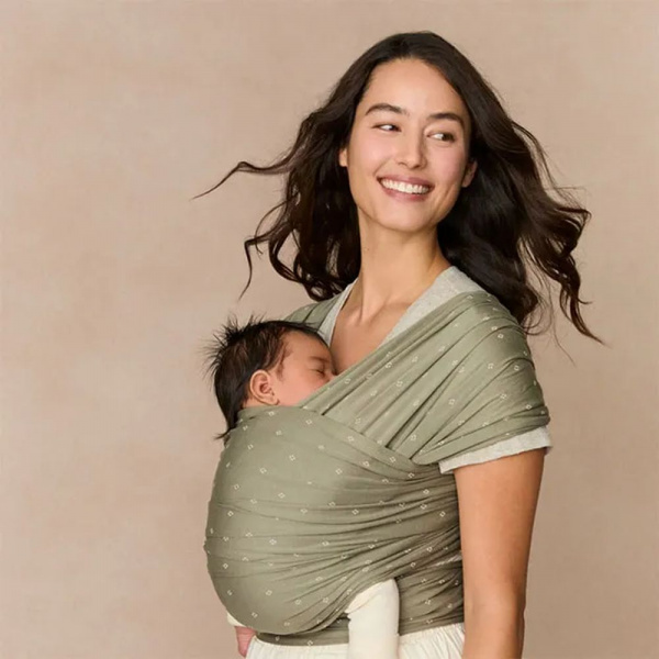 Écharpe de portage aura en tissu tricoté noir clair Ergobaby