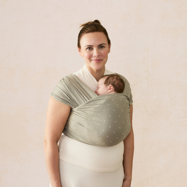 Écharpe de portage aura en tissu tricoté noir clair Ergobaby