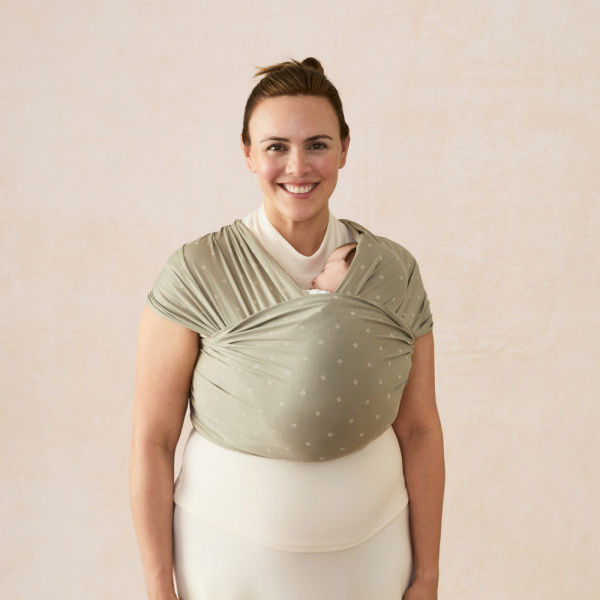 Écharpe de portage aura en tissu tricoté noir clair Ergobaby