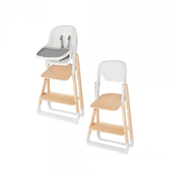 Pack chaise haute évolutive evolve + siège bébé bois naturel Ergobaby