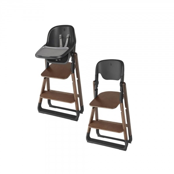 Pack chaise haute évolutive evolve + siège bébé bois foncé Ergobaby