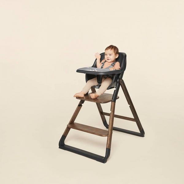Pack chaise haute évolutive evolve + siège bébé bois foncé Ergobaby