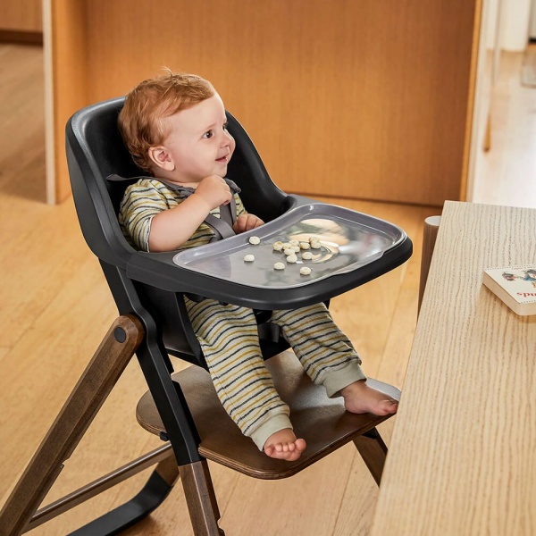 Pack chaise haute évolutive evolve + siège bébé bois foncé Ergobaby