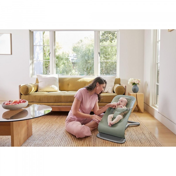 Transat bébé evolve en tissu mesh vert sauge Ergobaby