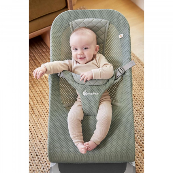 Transat bébé evolve en tissu mesh vert sauge Ergobaby