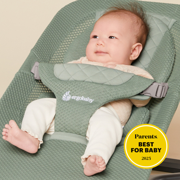 Transat bébé evolve en tissu mesh vert sauge Ergobaby