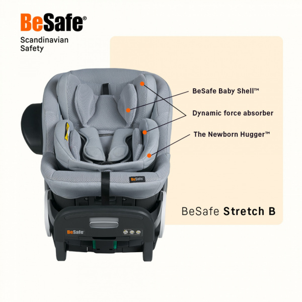 Siège auto stretch b - anthracite mesh Besafe