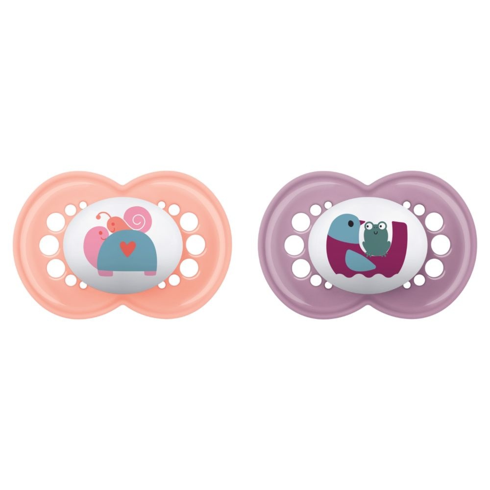 Lot de 2 sucettes naissance 0-2 mois coloris aléatoires de Mam sur allobébé