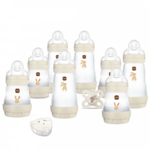 Coffret 8 biberons naissance anti-colique easy start sable Mam