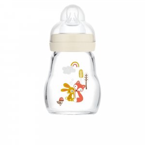 Coffret biberons verre lin (4*260ml 2*170ml et une sucette naissance) Mam