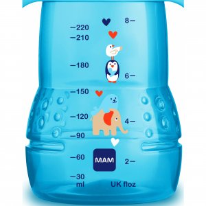 Biberon de transition 220ml bleu Mam