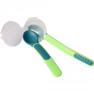 Lot de 2 cuillères thermosensibles vert Mam