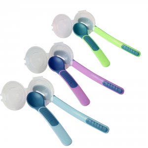 Lot de 2 cuillères thermosensibles vert Mam