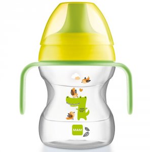 Tasse d'apprentissage 6-12 mois bec souple vert 190 ml