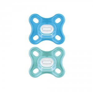 Lot de 2 sucettes comfort 2-12 mois bleu Mam