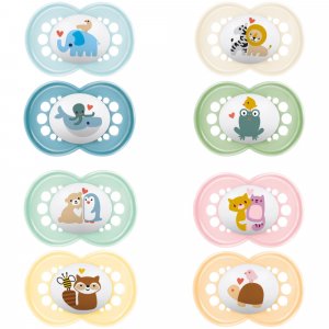 Lot de 2 sucettes 6 mois+ original classique coloris aléatoire Mam