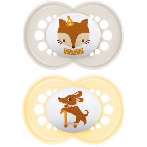 Lot de 2 sucettes original animaux 18 mois+ aléatoire Mam