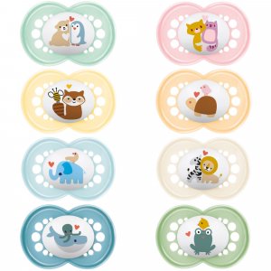 Lot de 2 sucettes 18 mois+ original classique aléatoire Mam