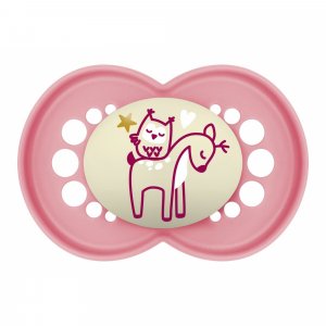 Lot de 3 sucettes 18 mois+ original rose coloris aléatoire Mam