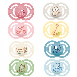 Lot de 2 sucette perfect animaux 18 mois+ coloris aléatoire Mam