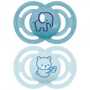 Lot de 2 sucette perfect animaux 18 mois+ coloris aléatoire Mam