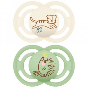 Lot de 2 sucette perfect animaux 18 mois+ coloris aléatoire Mam