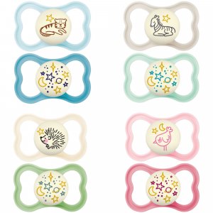 Lot de 2 sucettes supreme nuit 18 mois+ coloris aléatoire Mam