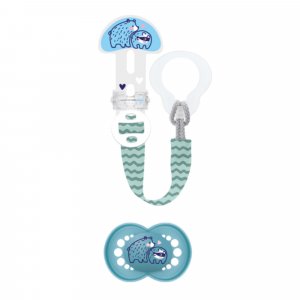 Kit sucette et attache-sucette 18+ mois coloris aléatoire Mam