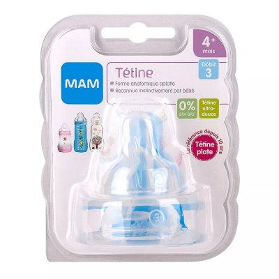 Lot de 2 tétines silicone debit 3