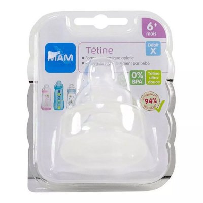 Lot de 2 tétines silicone débit x