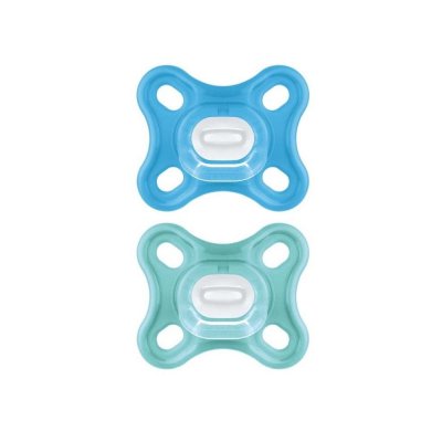 Lot de 2 sucettes comfort 2-12 mois bleu
