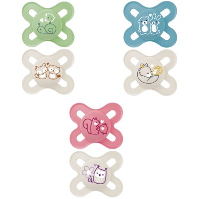 Lot de 2 sucettes original naissance 0-2 mois coloris aléatoire